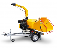 Leistungsstarker Buschholzhäcksler mit Benzinmotor auf gebremstem Fahrgestell montiert (26,5 HP) LS 160 PB